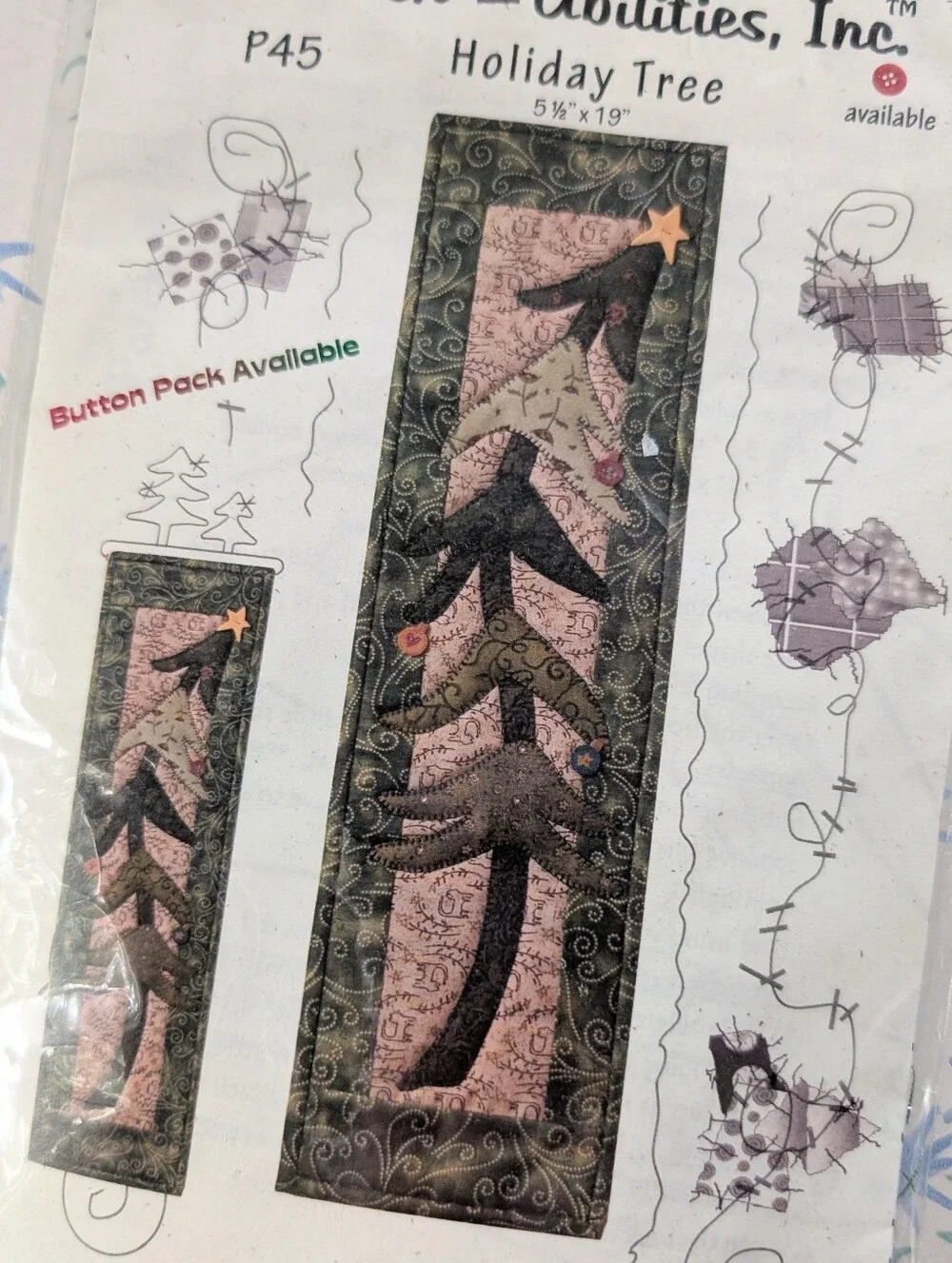 Patch Abilities Holiday Tree Quilted Wall Hanging Kit NEW Christmas Sewing DIY